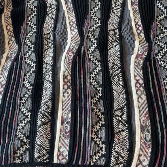 Tundra Canada 3D Knit Sweater XL Coogi Style Textured Vintage Mercerized Cotton - Picture 8 of 13